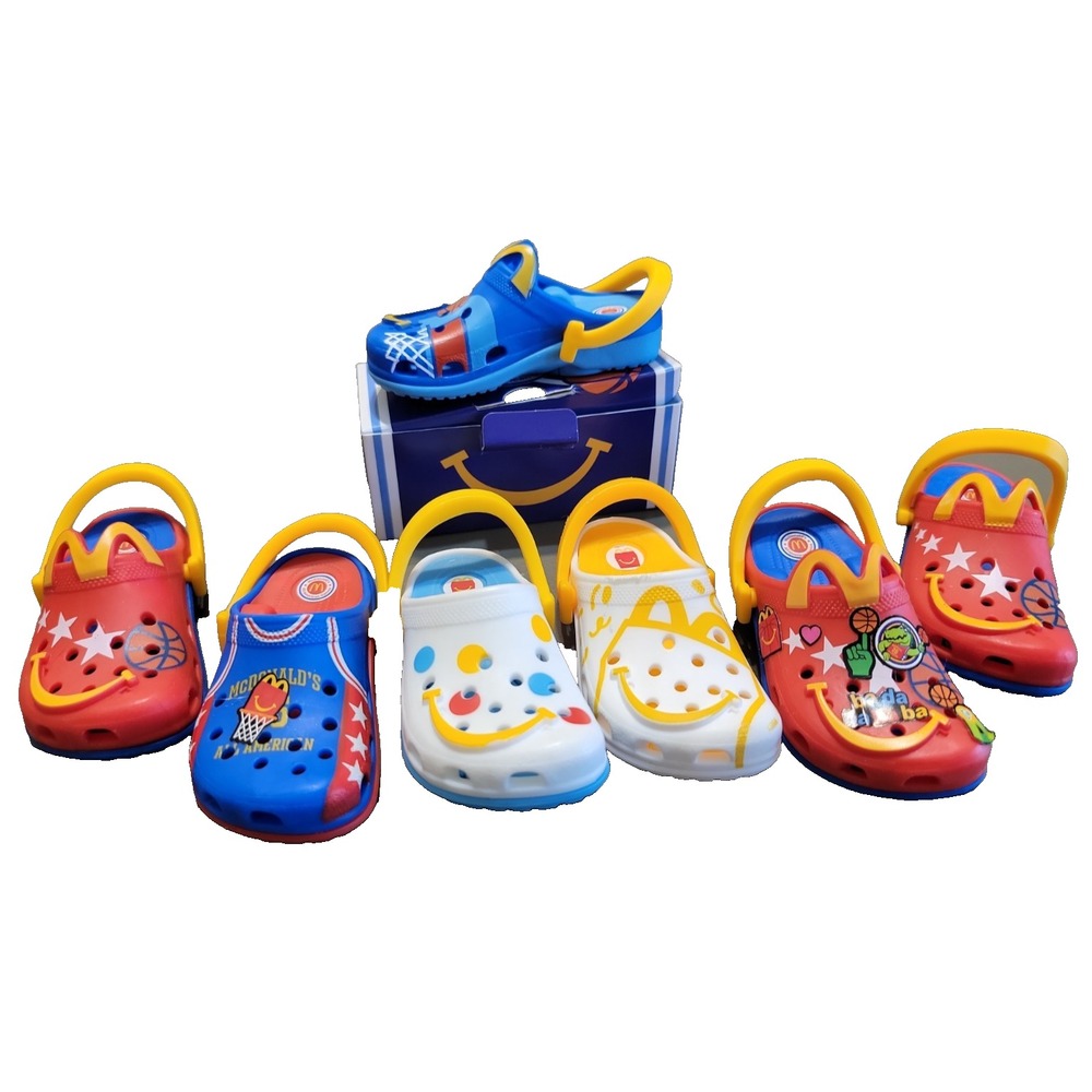 McDonald's Happy Meal Mini Crocs Toy Lot Shoes Accessories Keychains
